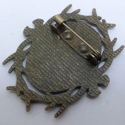 再々販＜2個＞小枝ブローチセッティング:25×18mm用（金古美） 4枚目の画像