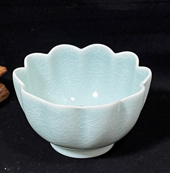 中国古美術　四大名窯 宋時代　天青釉 天藍釉「葵花口」皿汝窯 中国古美術 四大名窯 宋時代 天青釉 天藍釉「葵花口」皿汝窯（汝