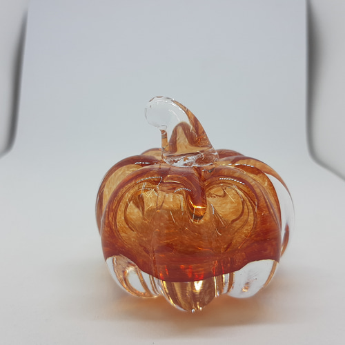 くすみカラー カボチャの置物 吹きガラス その他インテリア雑貨 ガラス