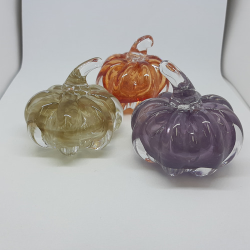 琉球ガラス　かぼちゃ　インテリア くすみカラー カボチャの置物 吹きガラス その他インテリア雑貨 ガラス