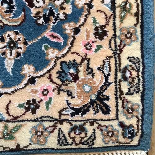 ペルシャ手織り絨毯 ナイン 77×52cm ○SALE○送料無料○ペルシャ絨毯（ナイン）【77×50】No.31102