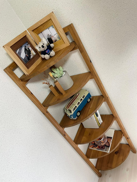 杉無垢材のコーナーラック シューズラックとしても使えます◎ 棚