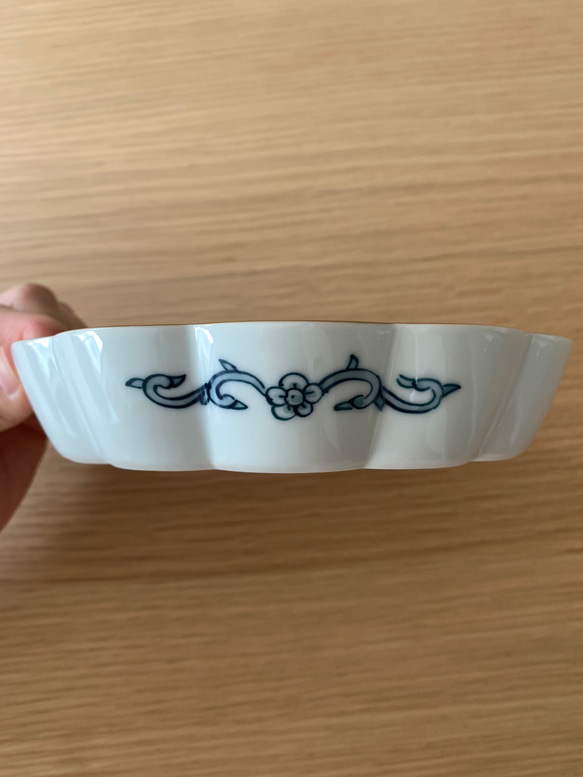 【京焼・清水焼】京都　水野春陽窯　緑呉須　祥瑞　中皿 