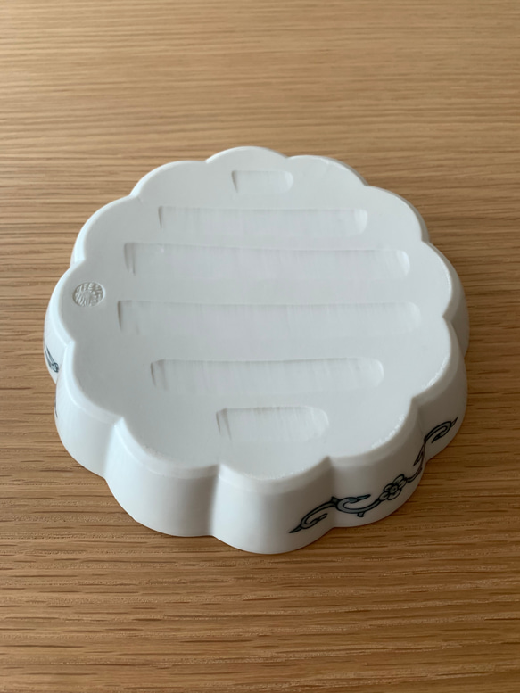 【京焼・清水焼】京都　水野春陽窯　緑呉須　祥瑞　中皿 