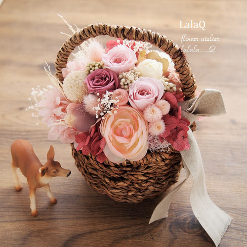 ひろりん様3点おまとめ♡クレイフラワー♡バスケット型フラワー