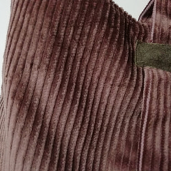 コーデュロイの旬アイテム3wayトートバッグ（チョコレート色）「Creema限定」 12枚目の画像