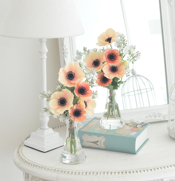 マジカルウォーターアレンジ】上質なオレンジ「アネモネ」の花束