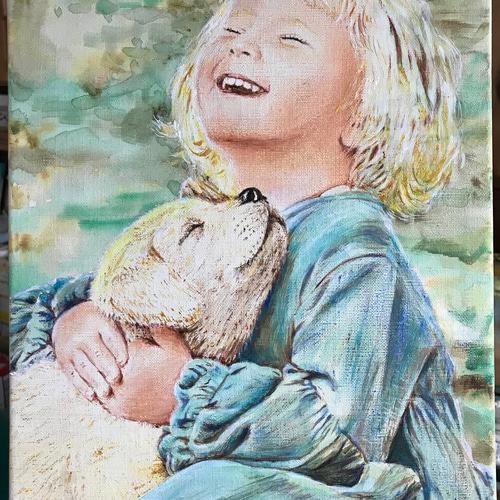 2024年秋冬新作 油絵・人物画・木製額縁付・86×75cm・作者不明 えぐ 絵画