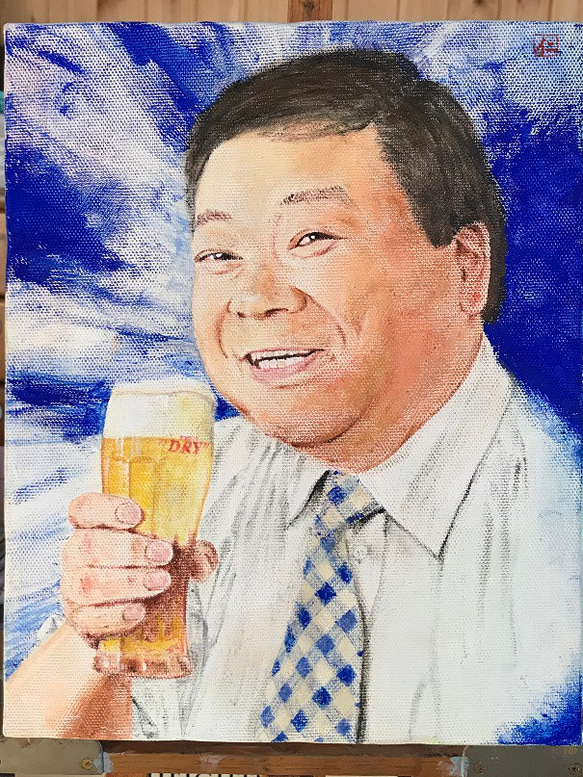 受注制作 油絵　人物、動物を高耐久の木枠張りキャンバスへ描きます。　 18枚目の画像