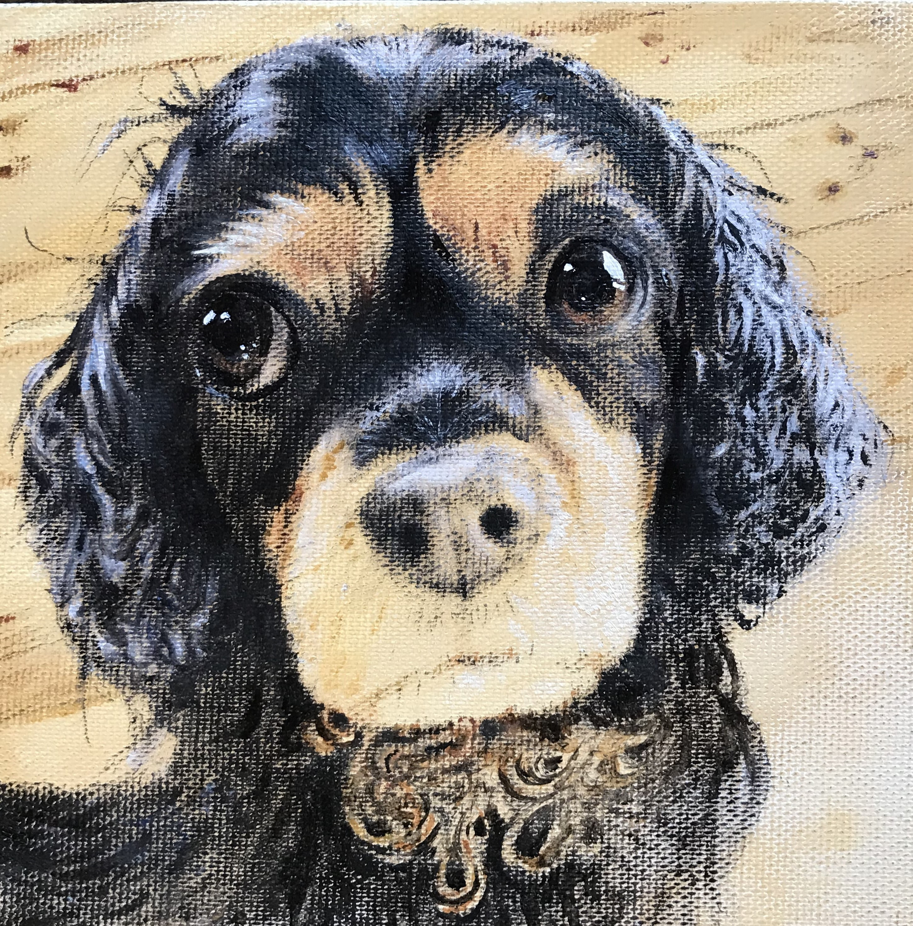 受注制作 油絵 人物、動物を高耐久の木枠張りキャンバスへ描き