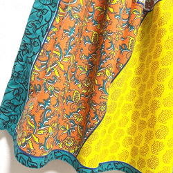 【新作】インド綿ギャザースカート アジアンmix 3枚目の画像