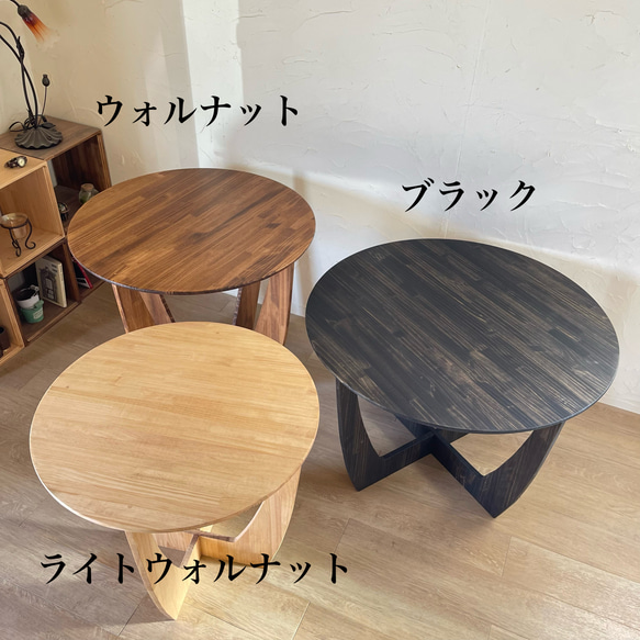 サイズオーダー可能 デザインラウンド テーブル A/丸テーブル/カフェテーブル/おしゃれ/おすすめテーブル 12枚目の画像