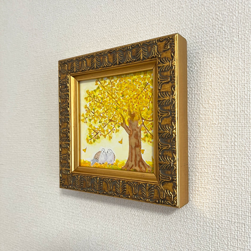 Creema限定 日本画/原画《銀杏》 絵画 Blancheur art 通販 14657809