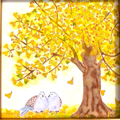 Creema限定 日本画/原画《銀杏》 絵画 Blancheur art 通販