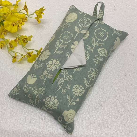 エコティッシュカバー☆マスクストッカー♪フラワーガーデン♪3カラー 2枚目の画像