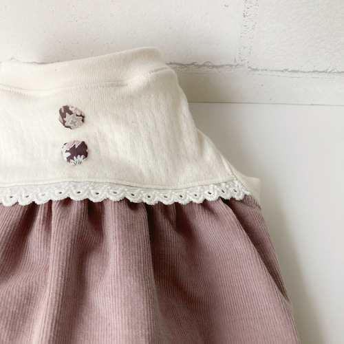 犬服【3S】バルーンワンピース(コーデュロイあずきミルク) ペット服