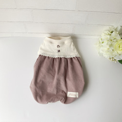 犬服【3S・SS】バルーンワンピース(コーデュロイあずきミルク