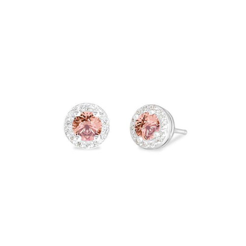 カクテルピアス】ハロセット×ラウンドカット×プラチナ ピアス 