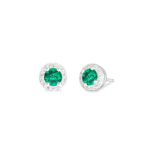 カクテルピアス】ハロセット×ラウンドカット×プラチナ ピアス 