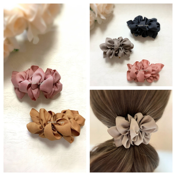 くしゅくしゅリボンポニーフック ポニーフック・ヘアカフス Secret