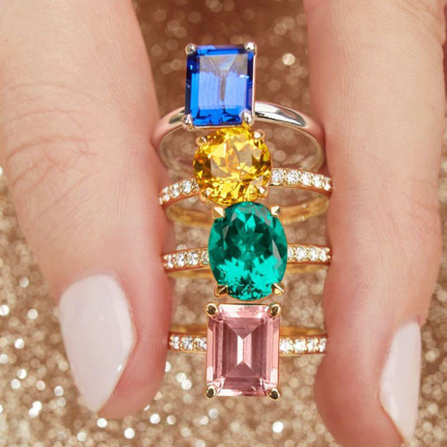 カクテルリング】ハロセット×ラウンドカット×ピンクゴールド ピアス 