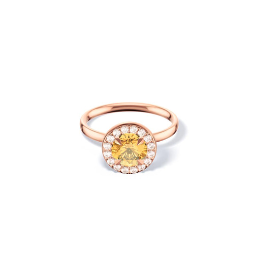 カクテルリング】ハロセット×ラウンドカット×ピンクゴールド ピアス 
