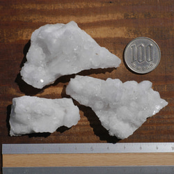 8周年祭✨天然石3個合計約81gモロッコ産水晶原石クラスターヘッド水晶ポイント結晶群生[mro-220919-02] 18枚目の画像