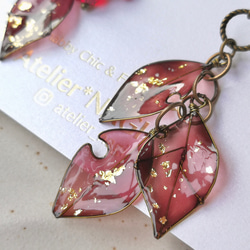 Autumn leaves pierced earring 第3張的照片