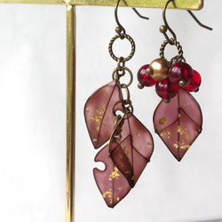 Autumn leaves pierced earring 第7張的照片