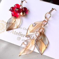 Autumn leaves pierced earring 第4張的照片