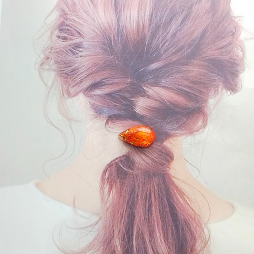 秋桜と金木犀のヘアアクセサリーセット〜 イエロー オレンジ