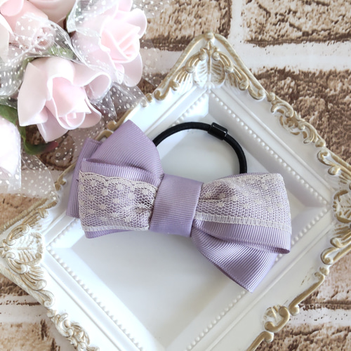 大人可愛いリボンのヘアゴム ヘアゴム ラピスラズリ 通販 14659398