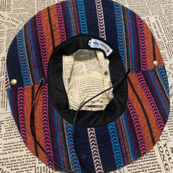 サファリハット（ホワイト ピュアコットン メキシカン）アウトドア向け 7枚目の画像