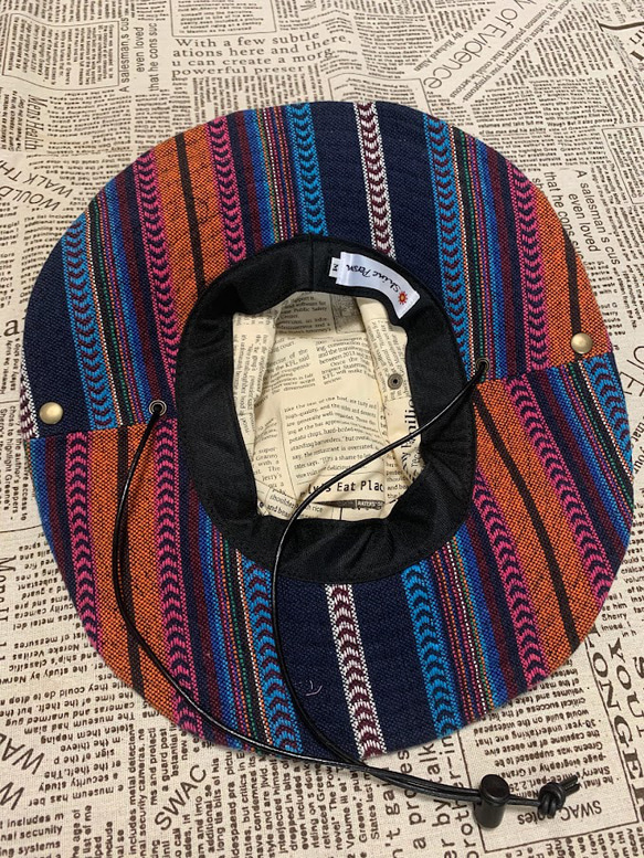 サファリハット（ホワイト ピュアコットン メキシカン）アウトドア向け 7枚目の画像