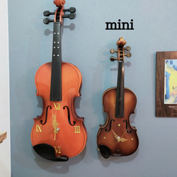 violin clock -mini-（バイオリン×アップサイクル） 10枚目の画像