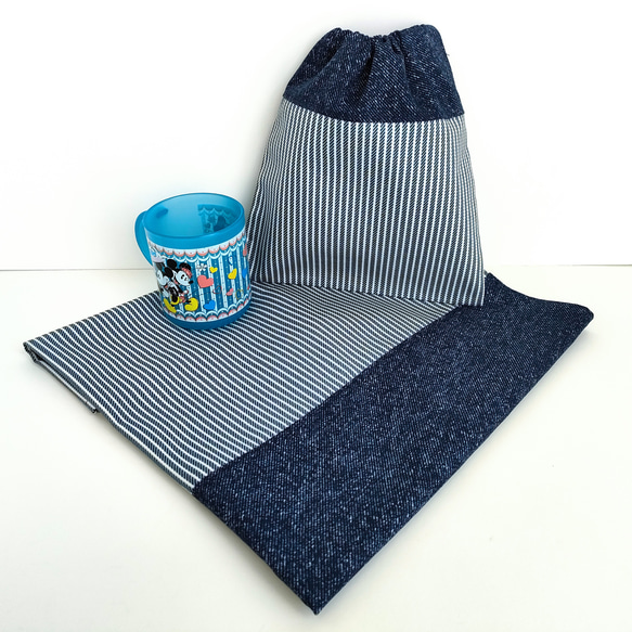 ランチョンマット40×60 3枚セット　デニム調　Mt.タグ付 ランチョンマット40×60 3枚セット デニム調 Mt.タグ付