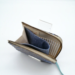 コンパクト財布　ミニ財布  コンパクトＬ字ファスナー財布     軽い財布  レトロ 4枚目の画像