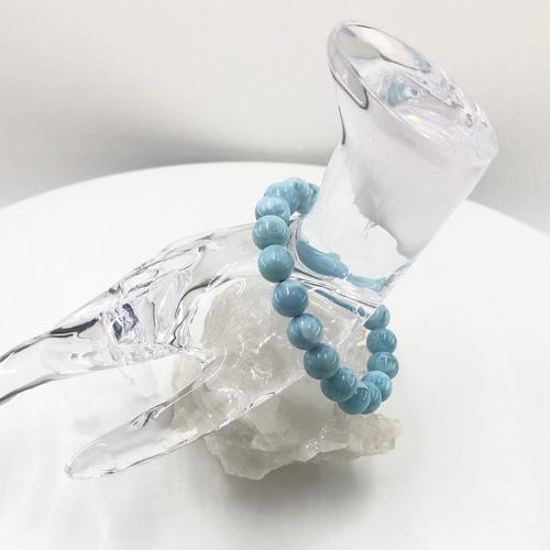 鑑別書付き】ラリマー9.5mm ブレスレット （No,113） ブレスレット