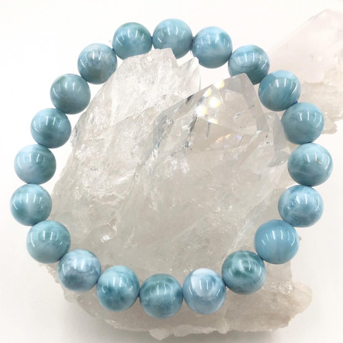 鑑別書付き】ラリマー9.5mm ブレスレット （No,113） ブレスレット