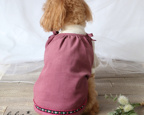 ハンドメイド　ジャンパースカート　小型犬　コーデュロイ fit=scale-down,w=1200