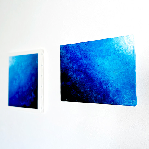 零078】絵画 宇宙 青 空 海 抽象画 原画 インテリア 絵画 零