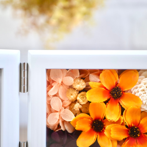 秋晴れコスモスのフォトフレーム 横長 フォトフレーム・写真立て