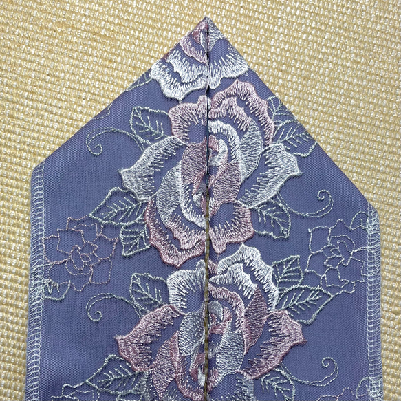 洗える刺繍半衿　ニュアンスカラーの薔薇【ラスト】 6枚目の画像