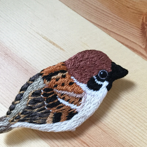 鳥のブローチ Silver925／サファイヤ 野鳥アクセサリー 大きなカワセミの