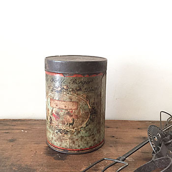 アンティークビスケット缶　AU FIDELE BERGER PARIS オーフィデルベルジェパリ フランス　バード　犬