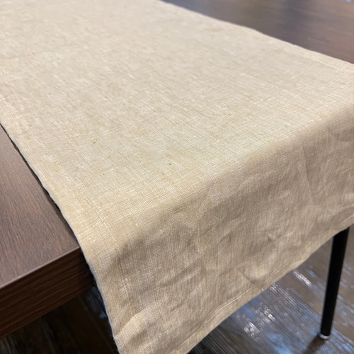 charvet editions フランス製ナチュラルリネン　テーブルクロス　大 charvet editions フランス製ナチュラルリネン テーブルクロス 大