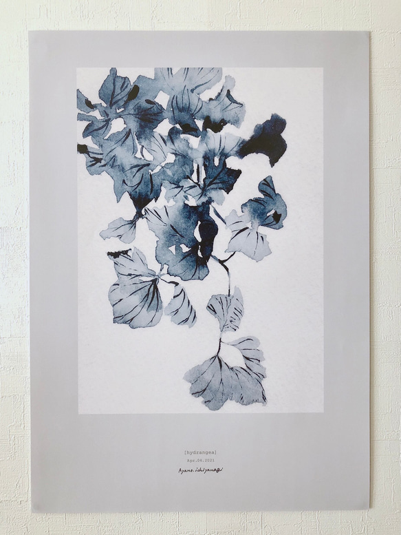 アートポスター　 - hydrangea - 1枚目の画像