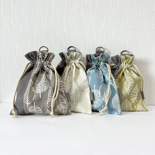 ランドセルに最適♪ブラブラしない給食袋◎リーフ柄 給食袋 Leafui