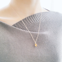 【ブランデーシトリン】11月誕生石✴︎2way K10YG Oval Necklace 1枚目の画像