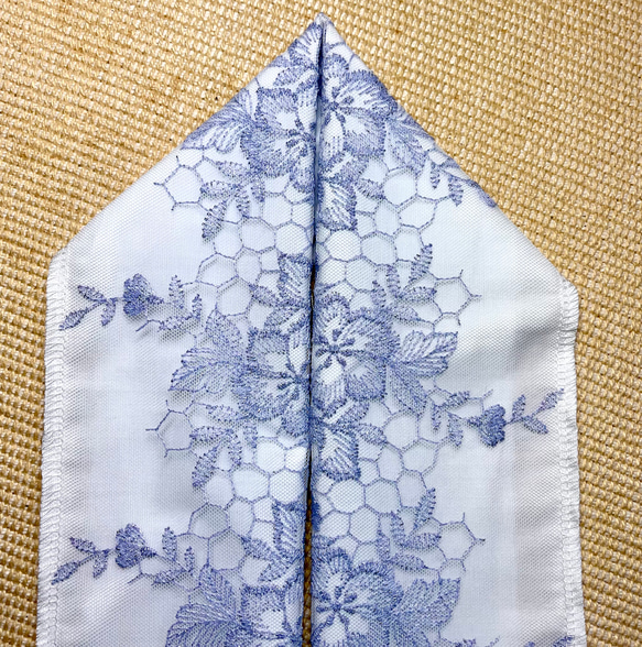 洗える刺繍半衿　きらりラベンダー【ラスト】 8枚目の画像